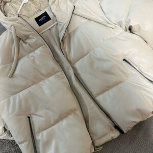 Defacto faux leather Puffer Jacket